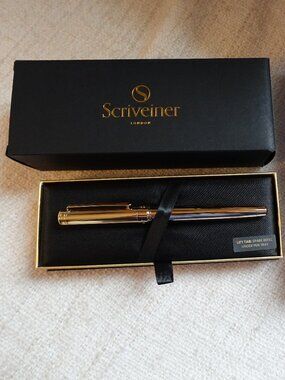 Scriveiner Classic Gold Ballpoint Pen New